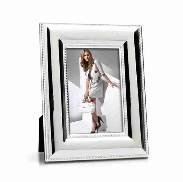 Whitehill Silverplated Wide Beaded Photo Frame 10cm x 15cm